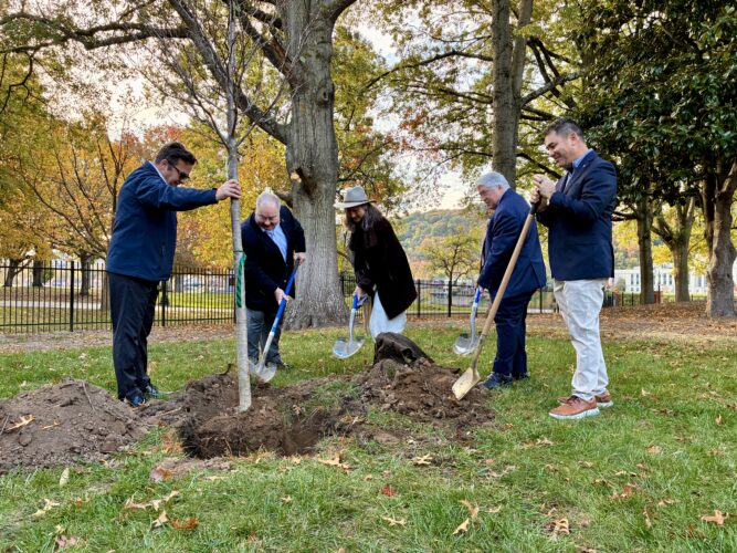 Cherry Blossom Planting Pays Tribute to Japan, Marks 100th Anniversary of West Virginia Governor’s Mansion